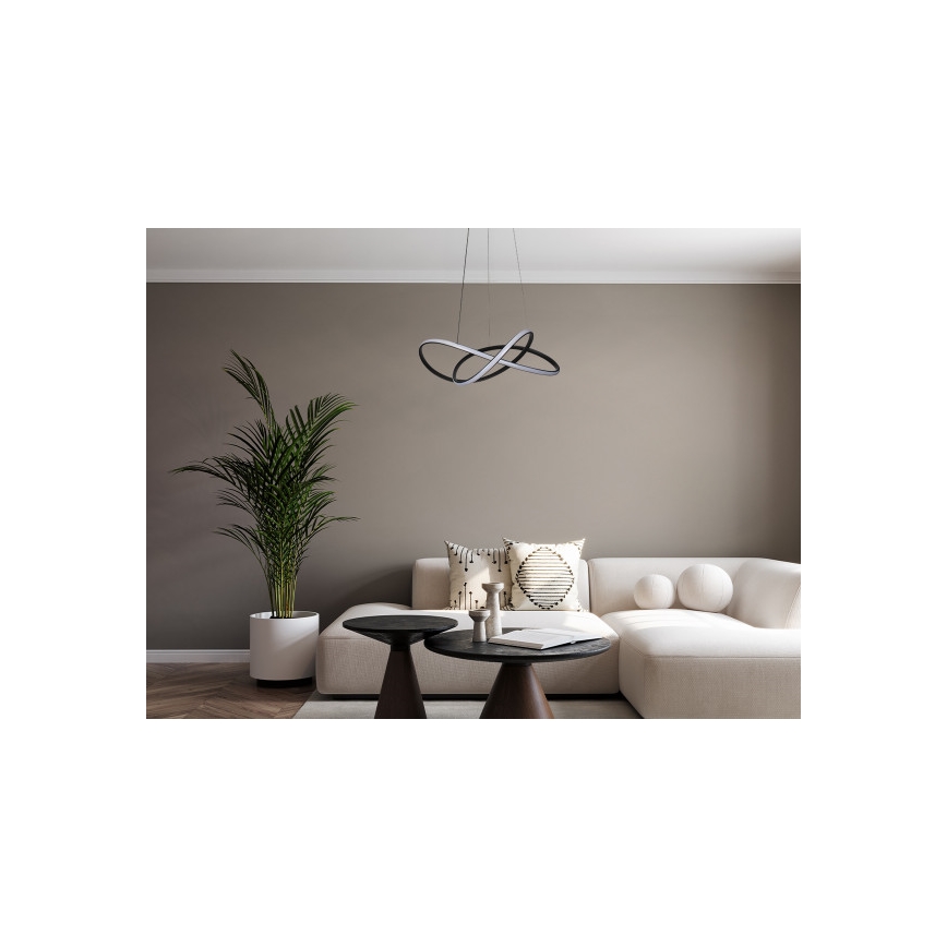 Reguliuojamo ryškumo LED pakabinamas šviestuvas ant laido LED/85W/230V 3000-6500K skersmuo 60 cm + nuotolinis valdymas