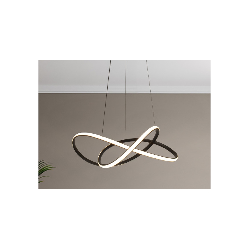 Reguliuojamo ryškumo LED pakabinamas šviestuvas ant laido LED/85W/230V 3000-6500K skersmuo 60 cm + nuotolinis valdymas