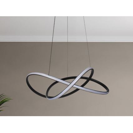 Reguliuojamo ryškumo LED pakabinamas šviestuvas ant laido LED/85W/230V 3000-6500K skersmuo 60 cm + nuotolinis valdymas