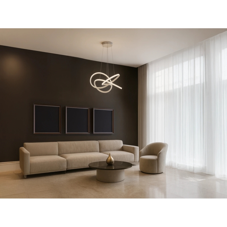 LED dimeriuojamas pakabinamas šviestuvas ant laido LED/95W/230V 3000-6500K skersmuo 57 cm + nuotolinis valdymas