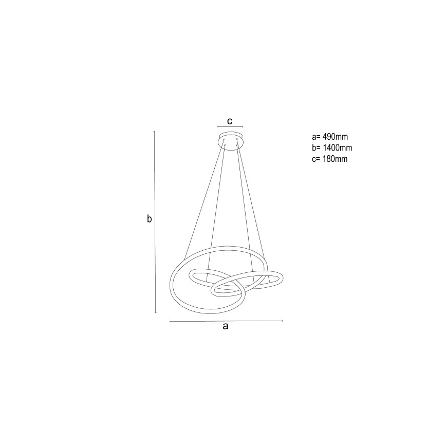 LED dimeriuojama pakabinama liustra ant laido LED/85W/230V 3000-6500K Ø 49 cm + nuotolinis valdymas