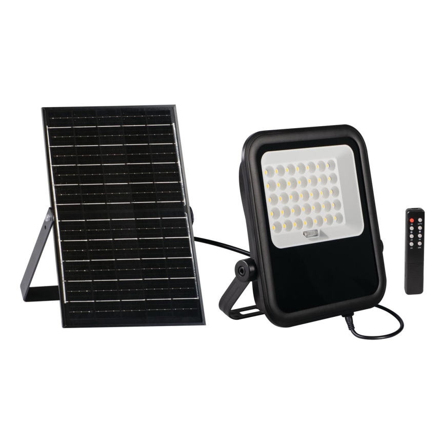 Reguliuojamas LED prožektorius su saulės baterija ir dusk jutiklis LED/15W/15000 mAh 3,2V IP65 + nuotolinio valdymo pultas