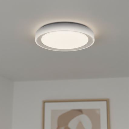 LED RGBW dimeriuojamas lubinis šviestuvas MELO LED/36W/230V 3000-6000K skersmuo 39 cm baltas + nuotolinis valdymas