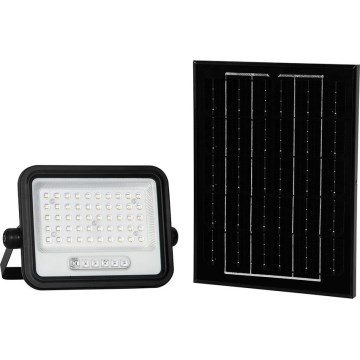 Reguliuojamas LED saulės prožektorius LED/100W/3,2V 2000–8000K IP65 5000 mAh juodas + nuotolinis pultas