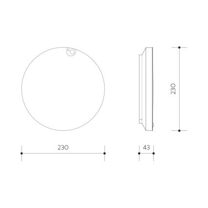 Dimeriuojamas LED lubinis šviestuvas su judesio ir sutemų jutikliu LED/6/12/18W/230V, skersmuo 23 cm