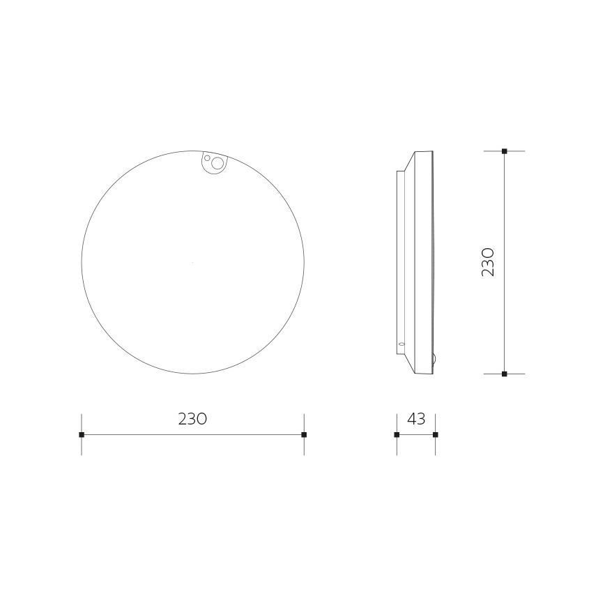 Dimeriuojamas LED lubinis šviestuvas su judesio ir sutemų jutikliu LED/6/12/18W/230V, skersmuo 23 cm