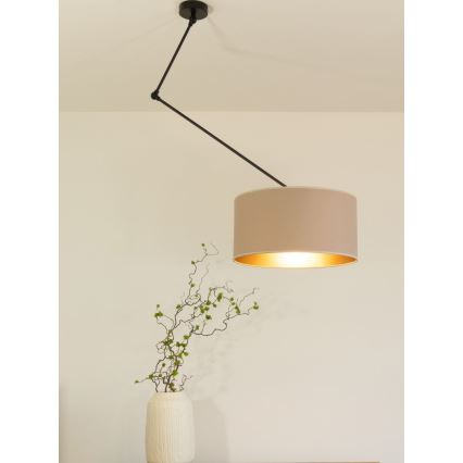 Reguliuojamas LED šviestuvas ant strypo GORTA 1xE27/60W/230V smėlinė/auksinė