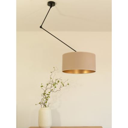 Reguliuojamas LED šviestuvas ant strypo GORTA 1xE27/60W/230V smėlinė/auksinė