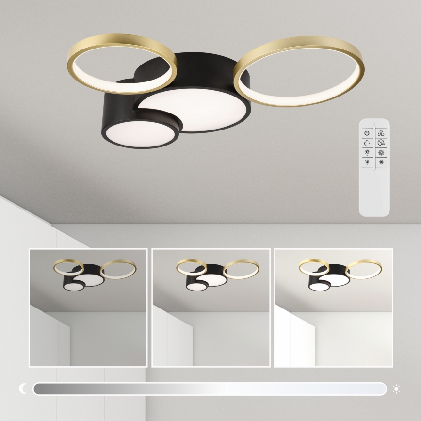 Reguliuojamas lubinis šviestuvas ALIZEE LED/30W/230V 3000-6500K juoda/auksinė