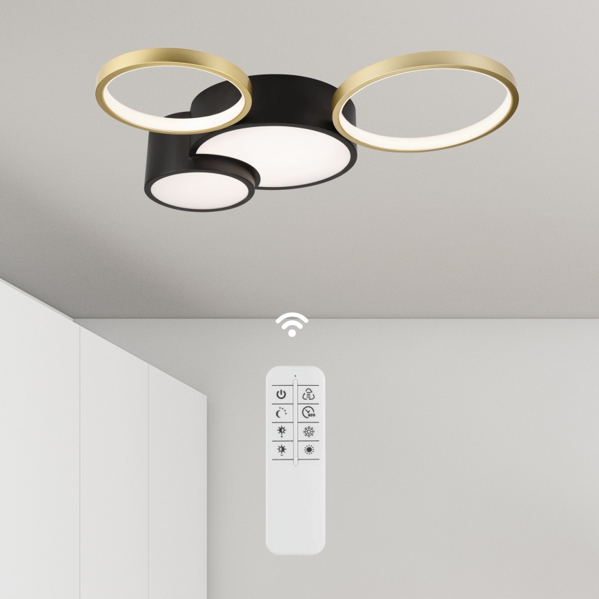 Reguliuojamas lubinis šviestuvas ALIZEE LED/30W/230V 3000-6500K juoda/auksinė