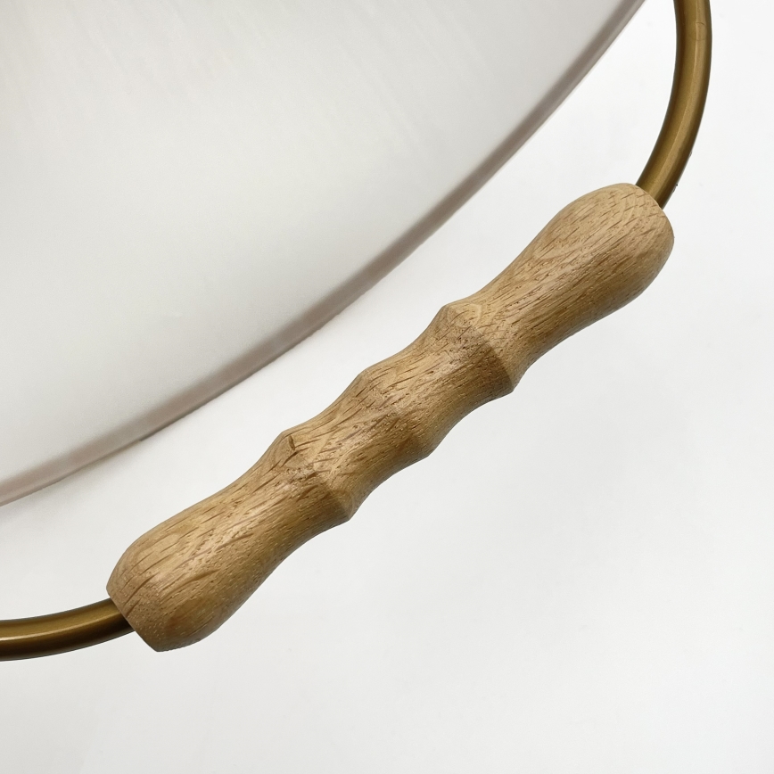 Reguliuojamas pakabinamas šviestuvas RAMONA 1xE27/60W/230V ruda/balta/ąžuolas