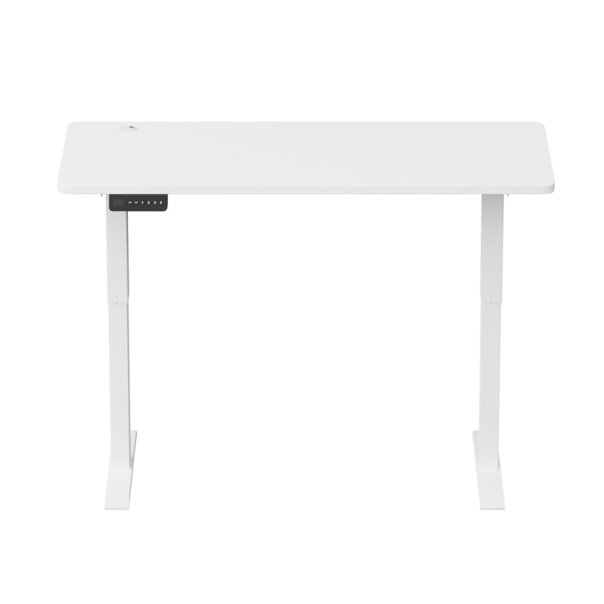 Reguliuojamo aukščio rašomasis stalas LEVANO 140x60 cm baltas