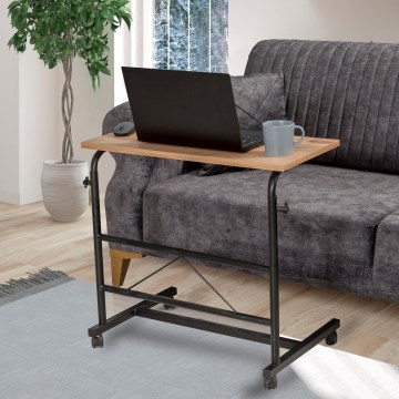 Reguliuojamas staliukas ARIS 99x70 cm ruda/juoda