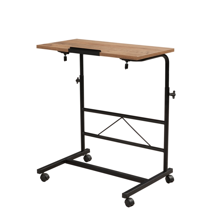 Reguliuojamas staliukas ARIS 99x70 cm ruda/juoda