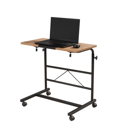 Reguliuojamas staliukas ARIS 99x70 cm ruda/juoda