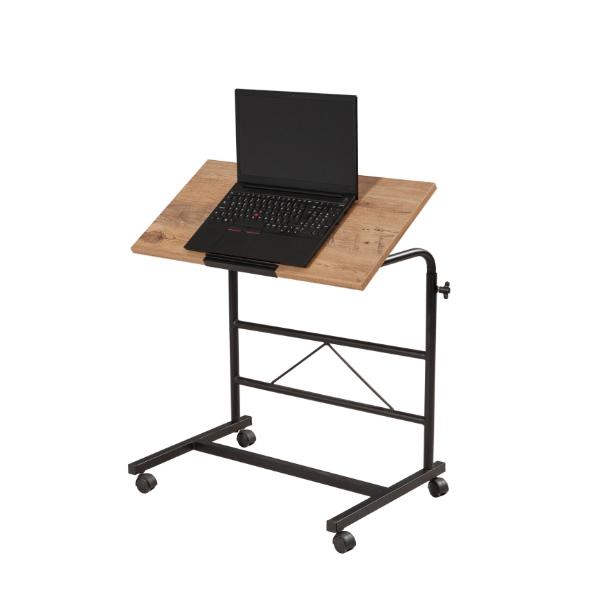 Reguliuojamas staliukas ARIS 99x70 cm ruda/juoda