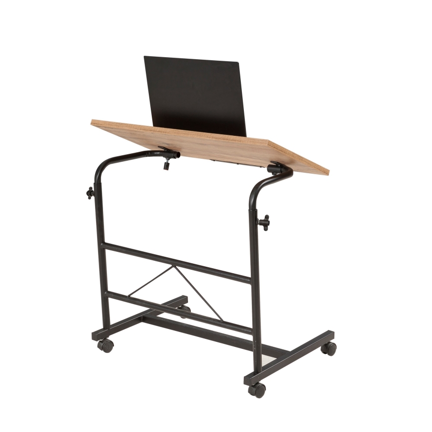 Reguliuojamas staliukas ARIS 99x70 cm ruda/juoda