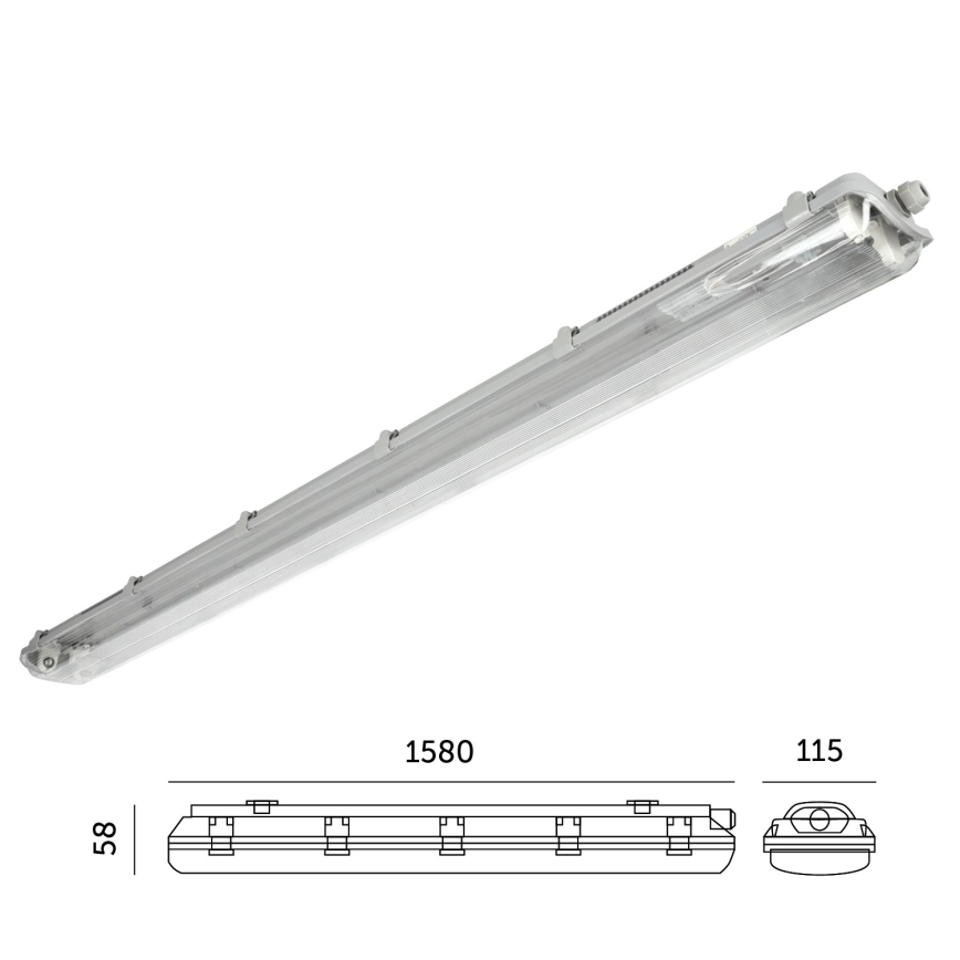 Reguliuojamas vonios šviestuvas 2xG13/22W/230V IP65