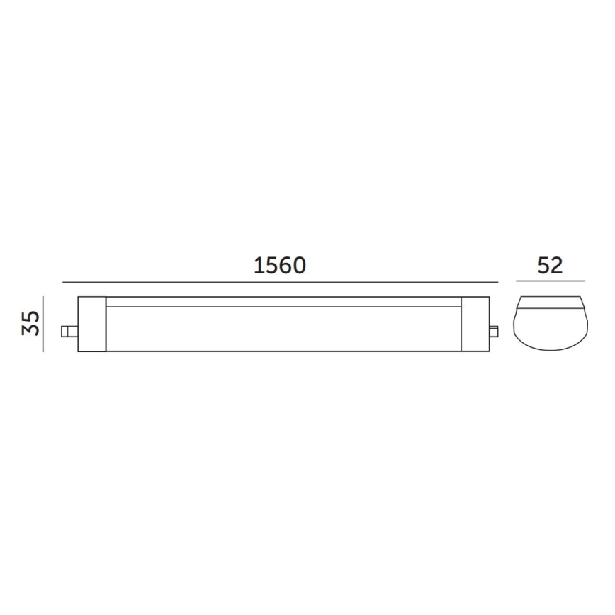 Reguliuojamas vonios šviestuvas LED/48W/230V IP65 4000K 156 cm