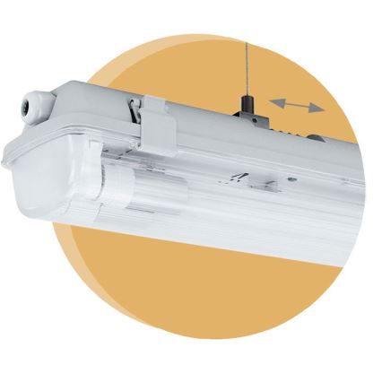 Reguliuojamas vonios šviestuvas LIMEA T8 2xG13/10W/230V IP65 1500mm