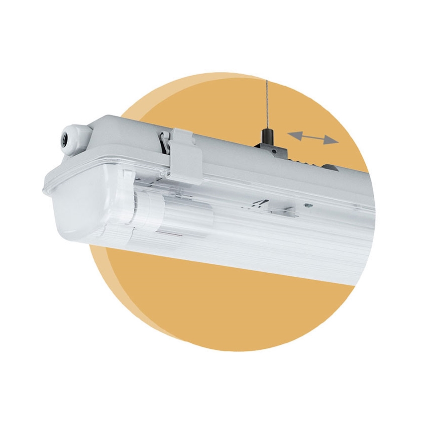 Reguliuojamas vonios šviestuvas LIMEA T8 2xG13/10W/230V IP65 1500mm
