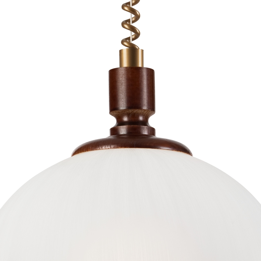 Reguliuojamo aukščio sietynas RAMONA 1xE27/60W/230V smėlio spalva/tamsiai ruda/pušis