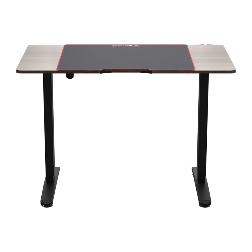 Reguliuojamo aukščio žaidimų stalas CONTROL 110x60 cm ruda/juoda