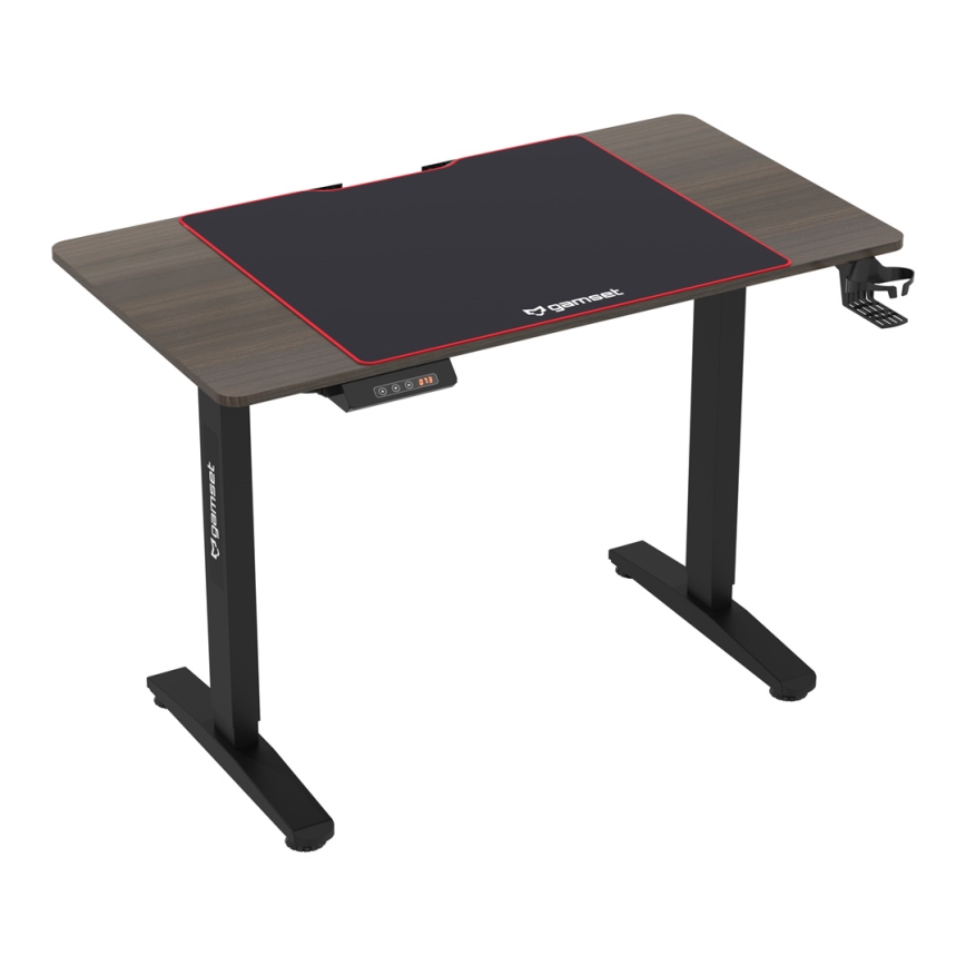 Reguliuojamo aukščio žaidimų stalas CONTROL 110x60 cm ruda/juoda