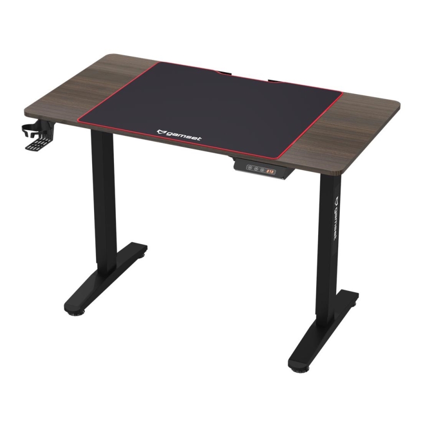 Reguliuojamo aukščio žaidimų stalas CONTROL 110x60 cm ruda/juoda