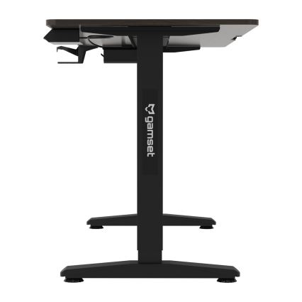 Reguliuojamo aukščio žaidimų stalas CONTROL 140x60 cm ruda/juoda