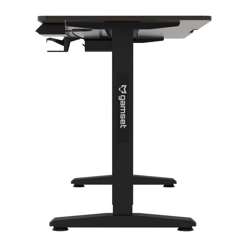 Reguliuojamo aukščio žaidimų stalas CONTROL 140x60 cm ruda/juoda