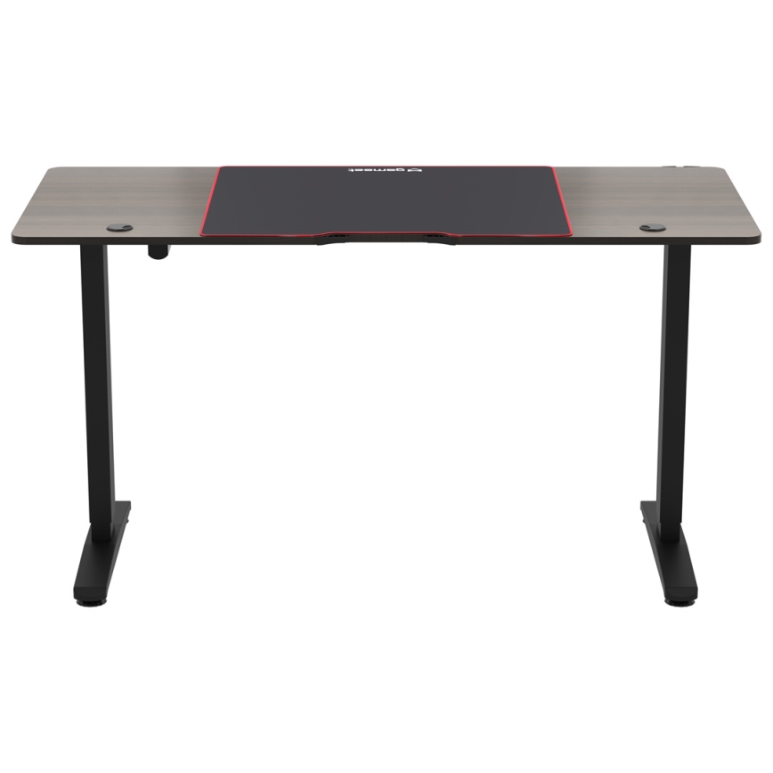 Reguliuojamo aukščio žaidimų stalas CONTROL 140x60 cm ruda/juoda