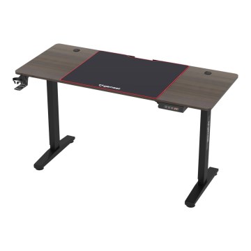 Reguliuojamo aukščio žaidimų stalas CONTROL 140x60 cm ruda/juoda