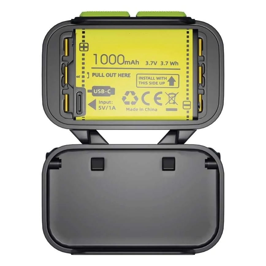 Reguliuojamo ryškumo įkraunamas LED galvos žibintas/3xAAA/1000 mAh 3,7V