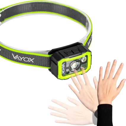 Įkraunama LED galvos lempa su jutikliu ir reguliuojamu ryškumu LED/10W/5V IP66 750 lm 1500 mAh