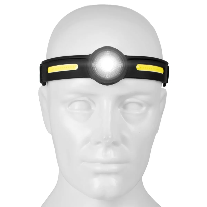Įkraunamas reguliuojamo ryškumo LED galvos žibintas su raudona šviesa LED/5V IPX4 550 lm 600 mAh