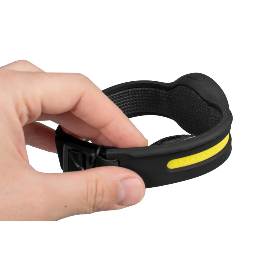 Įkraunamas reguliuojamo ryškumo LED galvos žibintas su raudona šviesa LED/5V IPX4 550 lm 600 mAh