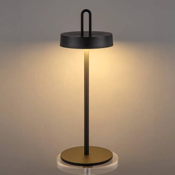 Reguliuojamo ryškumo LED lauko įkraunamas jutiklinis stalinis šviestuvas SHINE LED/1,5W/3,7V 3000 mAh IP44 juodas