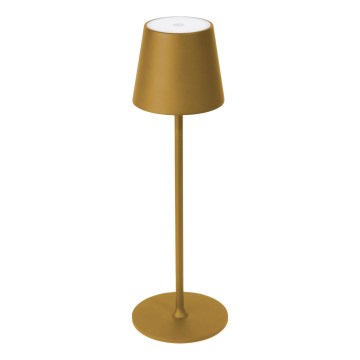 Reguliuojamo ryškumo LED lauko įkraunamas stalinis šviestuvas LED/4W/4000 mAh 3000/4000/5500K IP44 auksinis