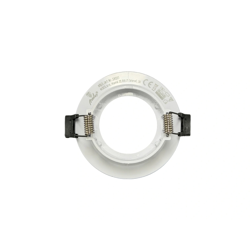 Rėmelis įleidžiamam GU10 šviestuvui, skersmuo 8,6 cm, baltas