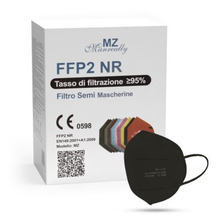 Respiratorius FFP2 NR CE 0598 juodas 20vnt