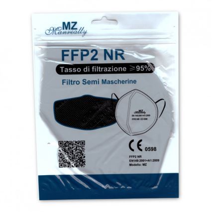 Respiratorius FFP2 NR CE 0598 juodas 20vnt