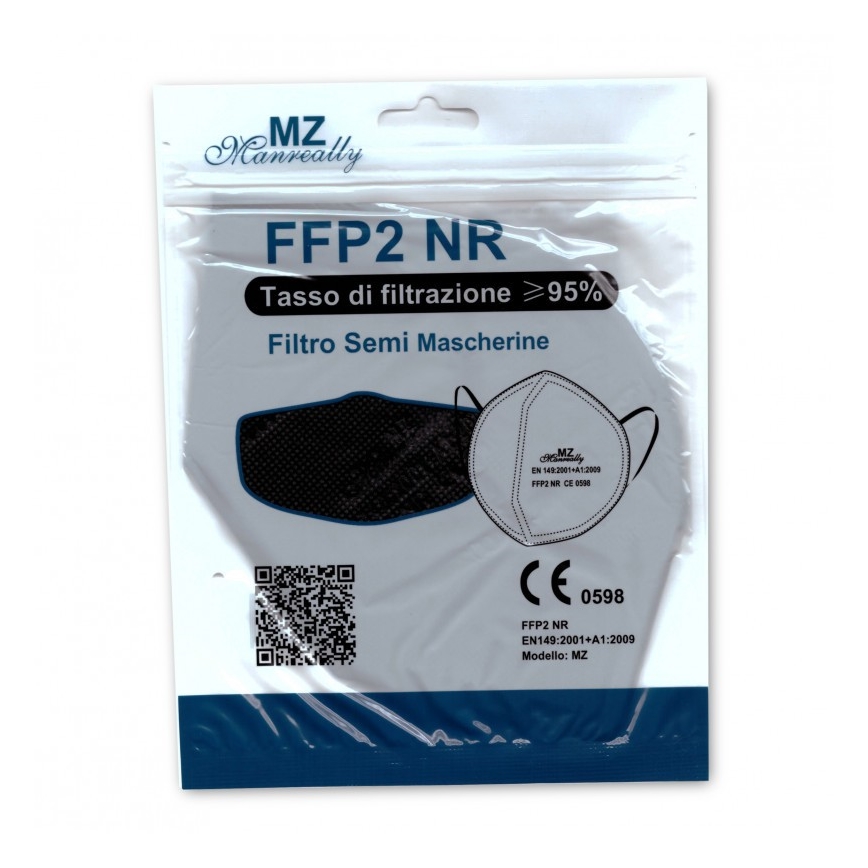 Respiratorius FFP2 NR CE 0598 tamsiai violetinis 100vnt