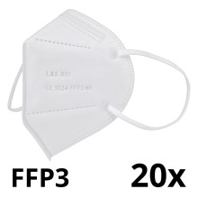 Respiratorius FFP3 NR L&S B01 - 5-sluoksnių- 99,87% efektyvumas 20vnt