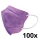 Respiratorius vaikiškas dydis FFP2 Kids NR CE 0370 violetinė 100vnt
