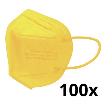 Respiratorius vaikiškas dydis FFP2 ROSIMASK MR-12 NR geltonas 100vnt