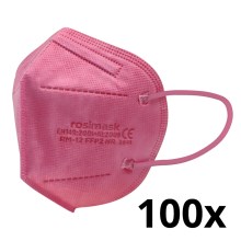 Respiratorius vaikiškas dydis FFP2 ROSIMASK MR-12 NR rožinis 100vnt
