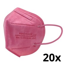 Respiratorius vaikiškas dydis FFP2 ROSIMASK MR-12 NR rožinis 20vnt