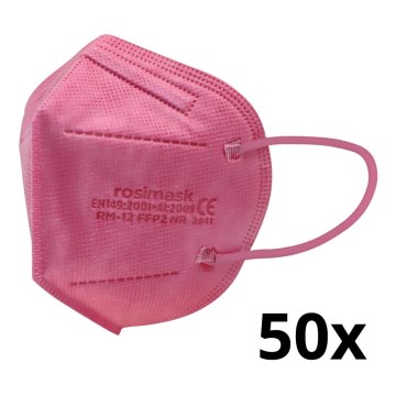Respiratorius vaikiškas dydis FFP2 ROSIMASK MR-12 NR rožinis 50vnt
