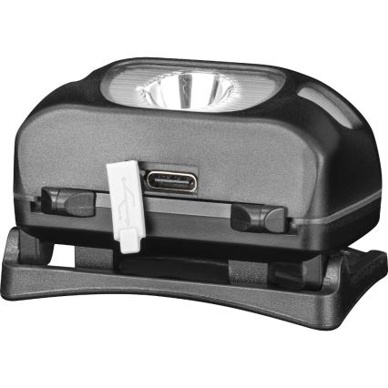 LED įkraunamas galvos žibintas LED/3W/1200 mAh IP44 juodas